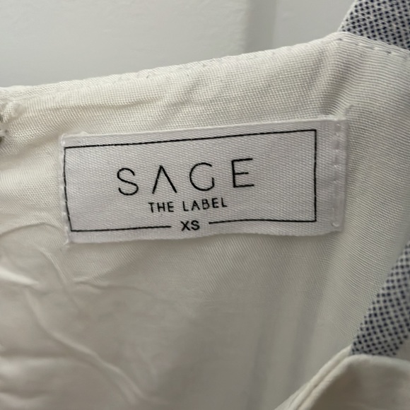 Sage The Label Womens Blue White Striped Tie Strap Shift Mini Dress Size XS - Picture 3 of 3